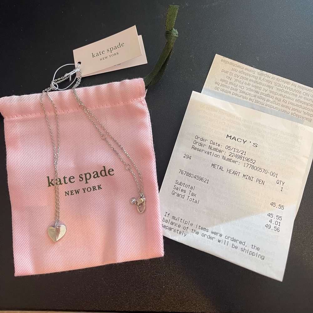 Heart Pendant - Kate Spade Metal Mini Heart Pendant